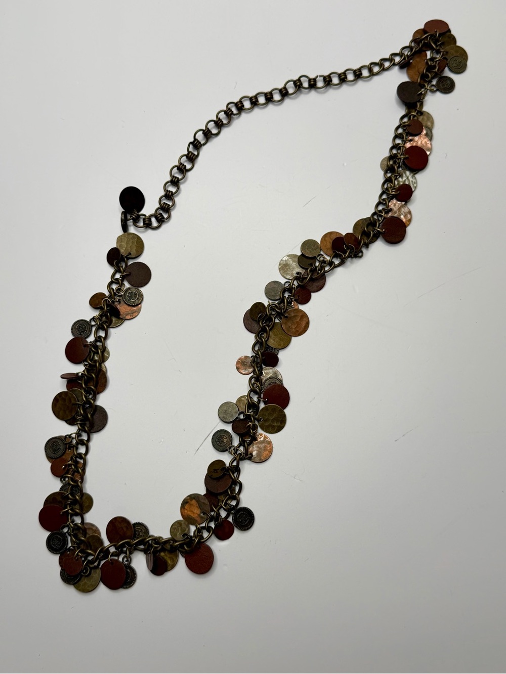 Boho Gypsy Vintage Bronze Medallion Coin Chain Belt